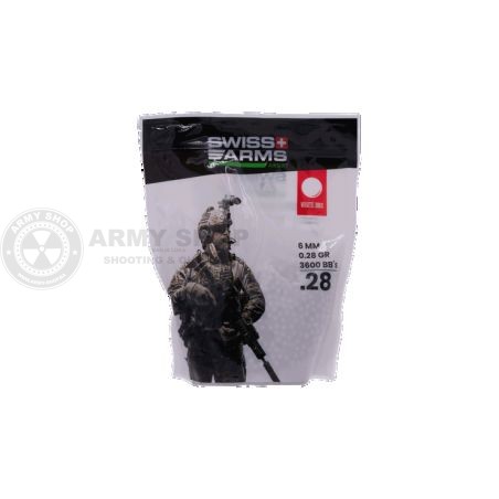 Airsoft kugle SWISS ARMS White BBs 0.28g 1kg Bag C12 Cybergun 1 - metak.ba 