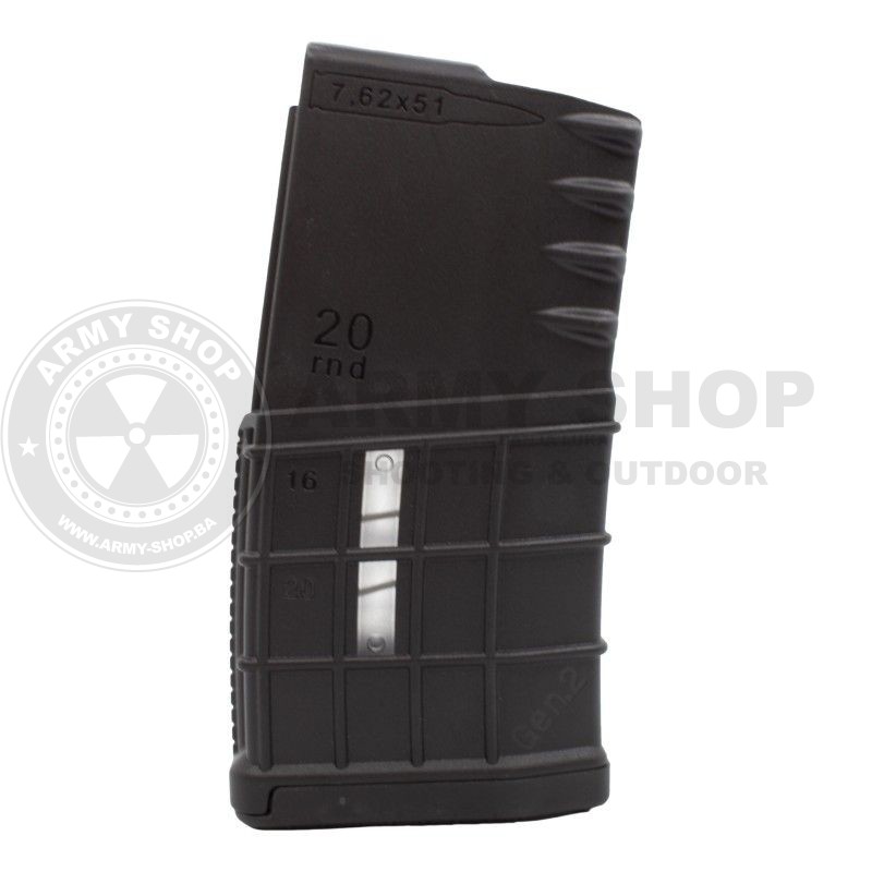 AR10 Magazine 7.62x51mm 20rds with side window