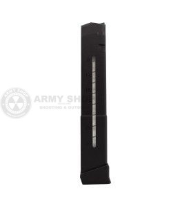 Magazine 9mm 30+2rds with side window. Weapon type: Glock 17, 18, 19, 19X, 26, 34, 45 AC UNITY 1 - metak.ba 