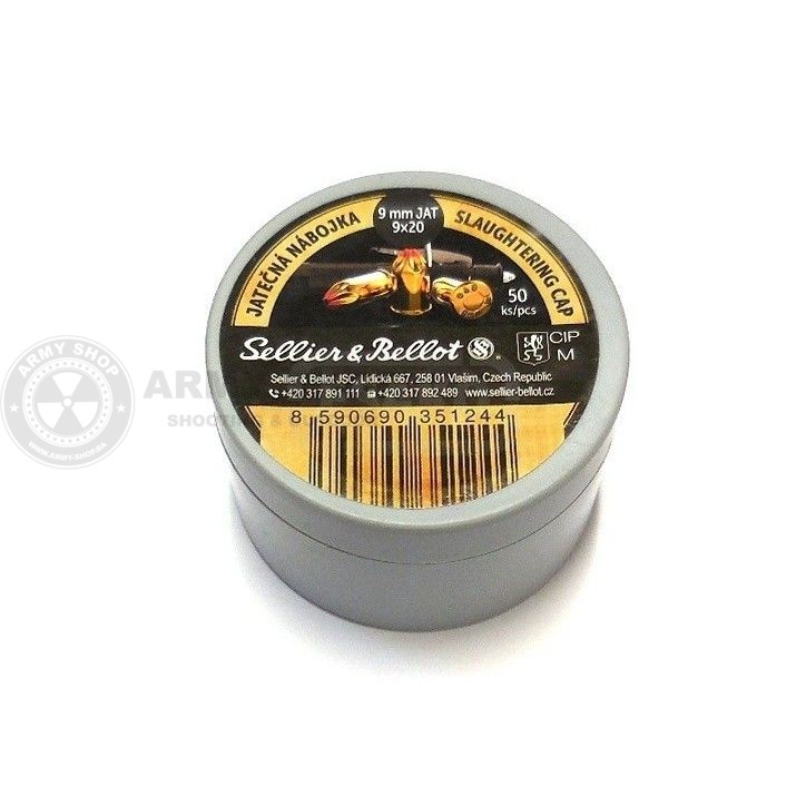 Stocni metak Sellier & Bellot 9 × 20 / 9 mm JAT Slaughtering Cap Ammo Stocni metak Sellier & Bellot 9 × 20 / 9 mm JAT Slaughtering Cap Ammo