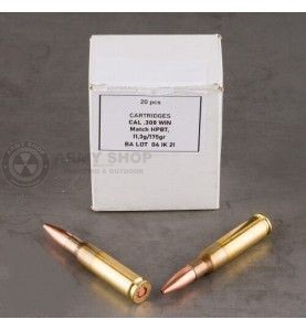 Municija Igman 308Win. 11.3g. 175 Gr. Hollow Point Boat Tail HPBT Igman 3 - metak.ba 