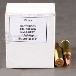 Municija Igman 308Win. 11.3g. 175 Gr. Hollow Point Boat Tail HPBT