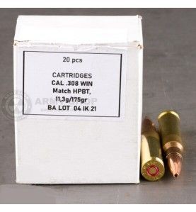 Municija Igman 308Win. 11.3g. 175 Gr. Hollow Point Boat Tail HPBT Igman 2 - metak.ba 