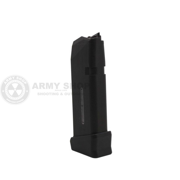 Glock M19 Magazine 9mm 15+2rds with side window. Weapon type: Glock 19, 26 Glock M19 Magazine 9mm 15+2rds with side window. Weapon type: Glock 19, 26