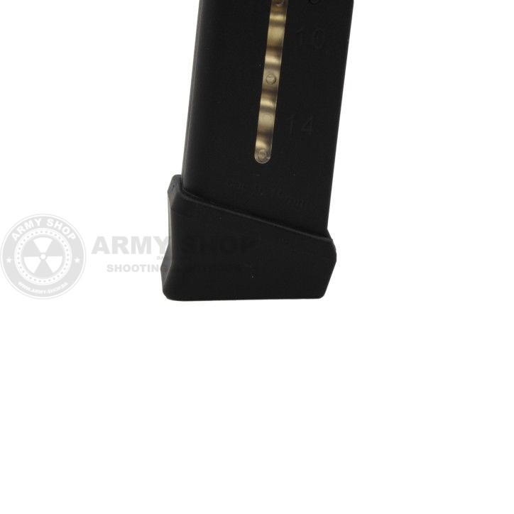 Glock M19 Magazine 9mm 15+2rds with side window. Weapon type: Glock 19, 26 Glock M19 Magazine 9mm 15+2rds with side window. Weapon type: Glock 19, 26