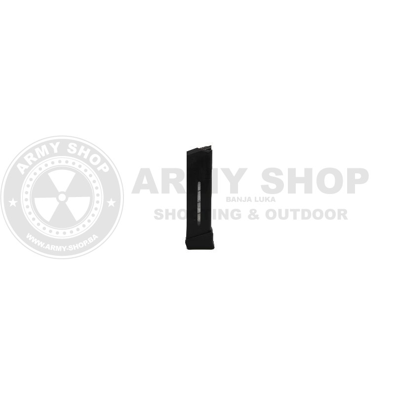 Glock M17 Magazine 9mm 17+2rds with side window. Weapon type: Glock 17, 18, 19, 19X, 26, 34, 45 Glock M17 Magazine 9mm 17+2rds with side window. Weapon type: Glock 17, 18, 19, 19X, 26, 34, 45