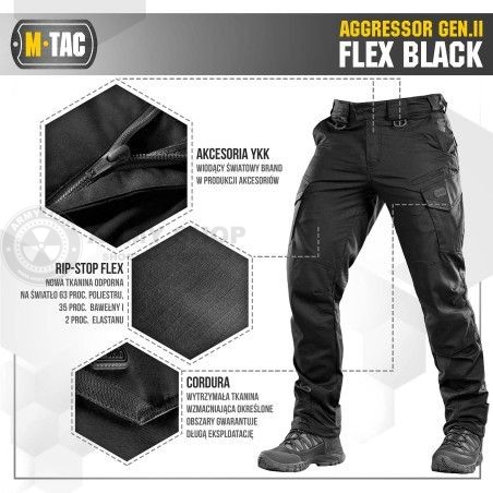 M-Tac tactical pants Aggressor Gen.II Flex Black