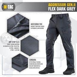 M-Tac tactical pants Aggressor Gen.II Flex Dark Grey