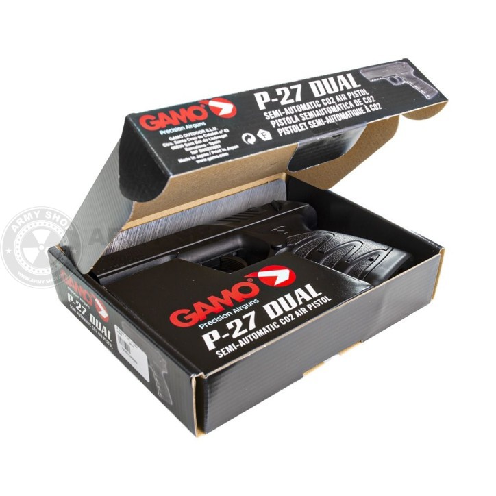 Pištolj GAMO P27 CO2 DUAL 4.5mm, puca diabole i kugle 4.5mm