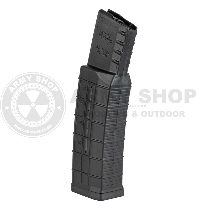 AR 15 / M4 Magazine 5.56x45mm 60rds with side window