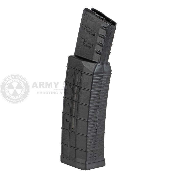 AR 15 / M4 Magazine 5.56x45mm 60rds with side window AR 15 / M4 Magazine 5.56x45mm 60rds with side window