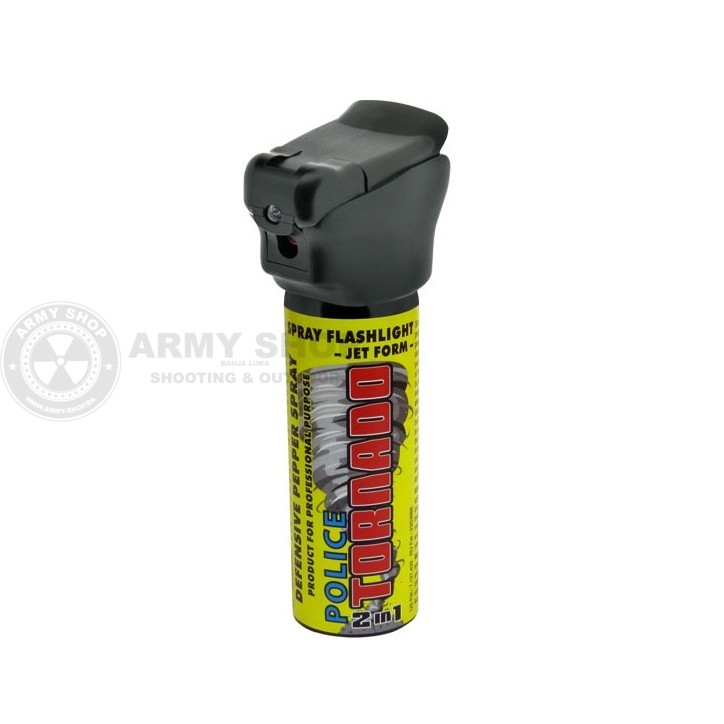 Biber sprej i svjetiljka , Spray Flashlight POLICE TORNADO 63 ml Biber sprej i svjetiljka , Spray Flashlight POLICE TORNADO 63 ml