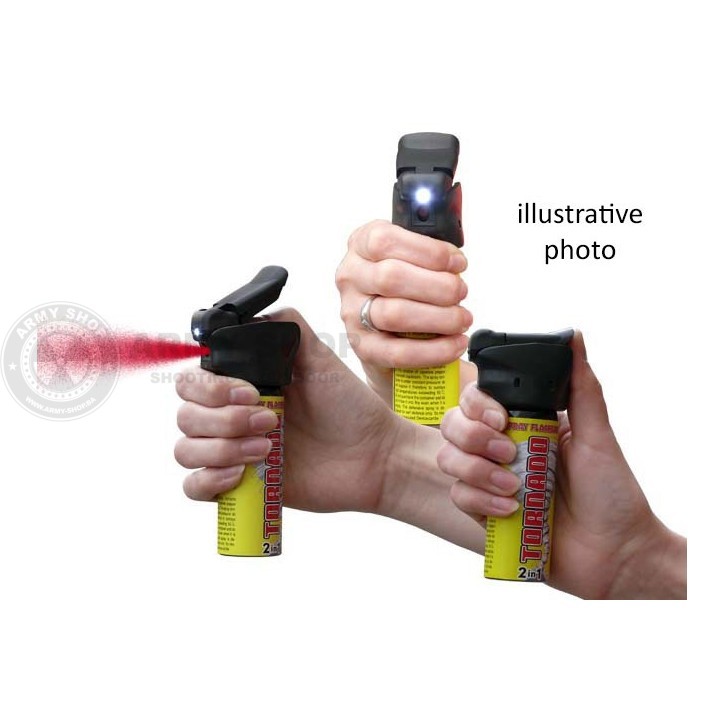 Biber sprej i svjetiljka , Spray Flashlight POLICE TORNADO 63 ml Biber sprej i svjetiljka , Spray Flashlight POLICE TORNADO 63 ml