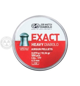 Diabole 4,5mm JSB Diabolo Exact Heavy 0,670g 10,34gr 500pcs