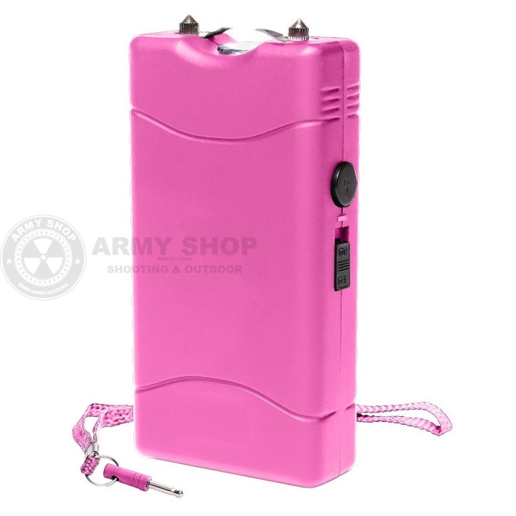 Elektro šoker stun gun Pink 3800000V plus led svjetiljka sa futrolom