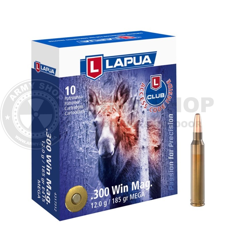 LAPUA .300 Win Mag.  12.0g  185gr Mega