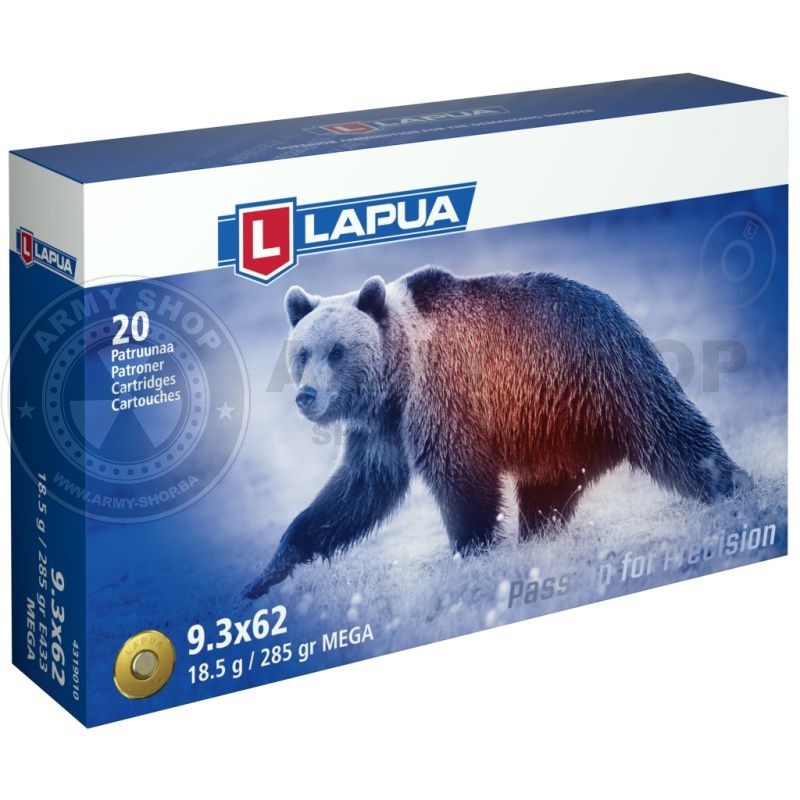 LAPUA Metak 9.3×62 SP 18.5g 285gr Mega LAPUA Metak 9.3×62 SP 18.5g 285gr Mega