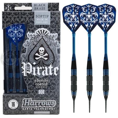 Pikado set 3 strelice Harrows Pirate Blue Softdart
