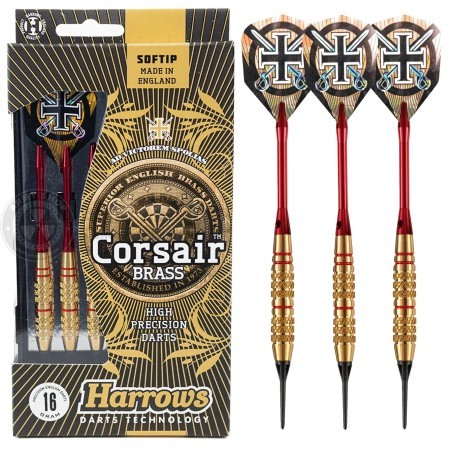 Pikado set 3 strelice Harrows Corsair Red Softdart