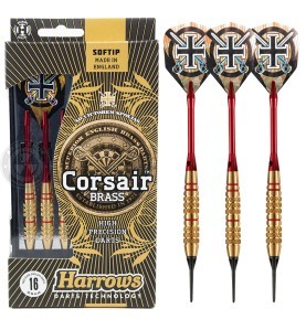 Pikado set 3 strelice Harrows Corsair Red Softdart