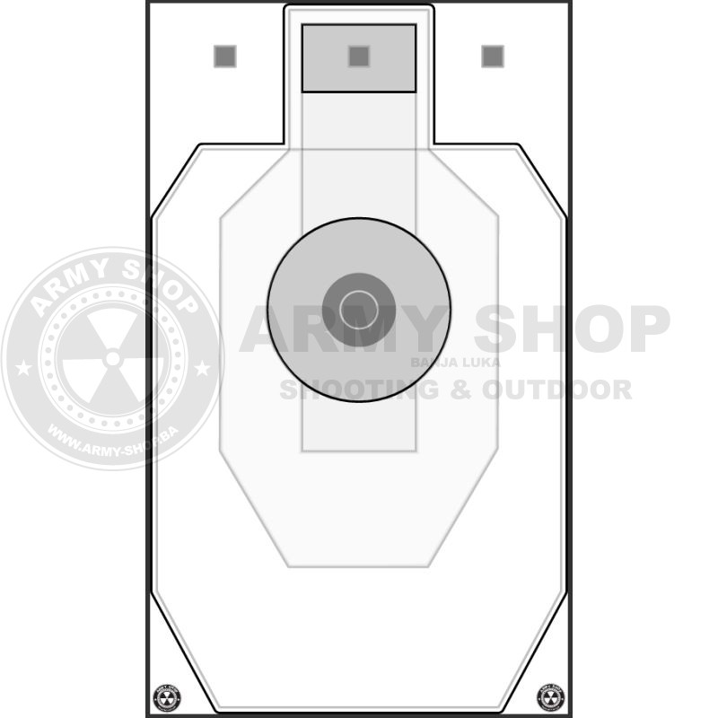 Meta kartonska 50x30cm IPSC Fast Sihoulette
