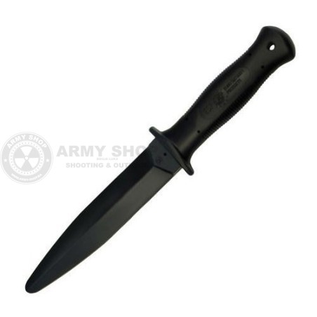 Gumeni trening noz ESP TK 01 H Black Training Commando Knife Dagger Hard